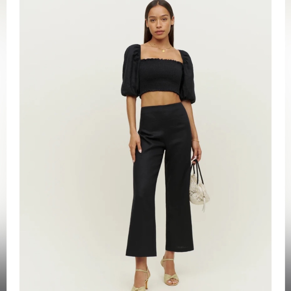Reformation Scarlett Linen Two Piece Set  size 8 BRAND NEw SOLD OUT ONLINE